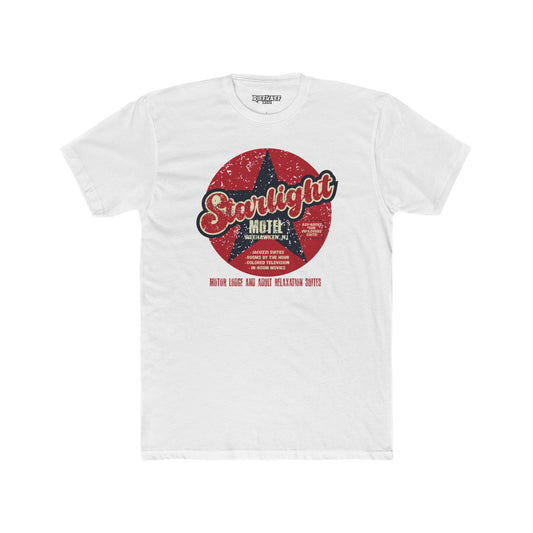 Vintage Starlight Motor Unisex Cotton Crew Tee - Hourly, Nightly, and Regretfully - Riff Raff Underground