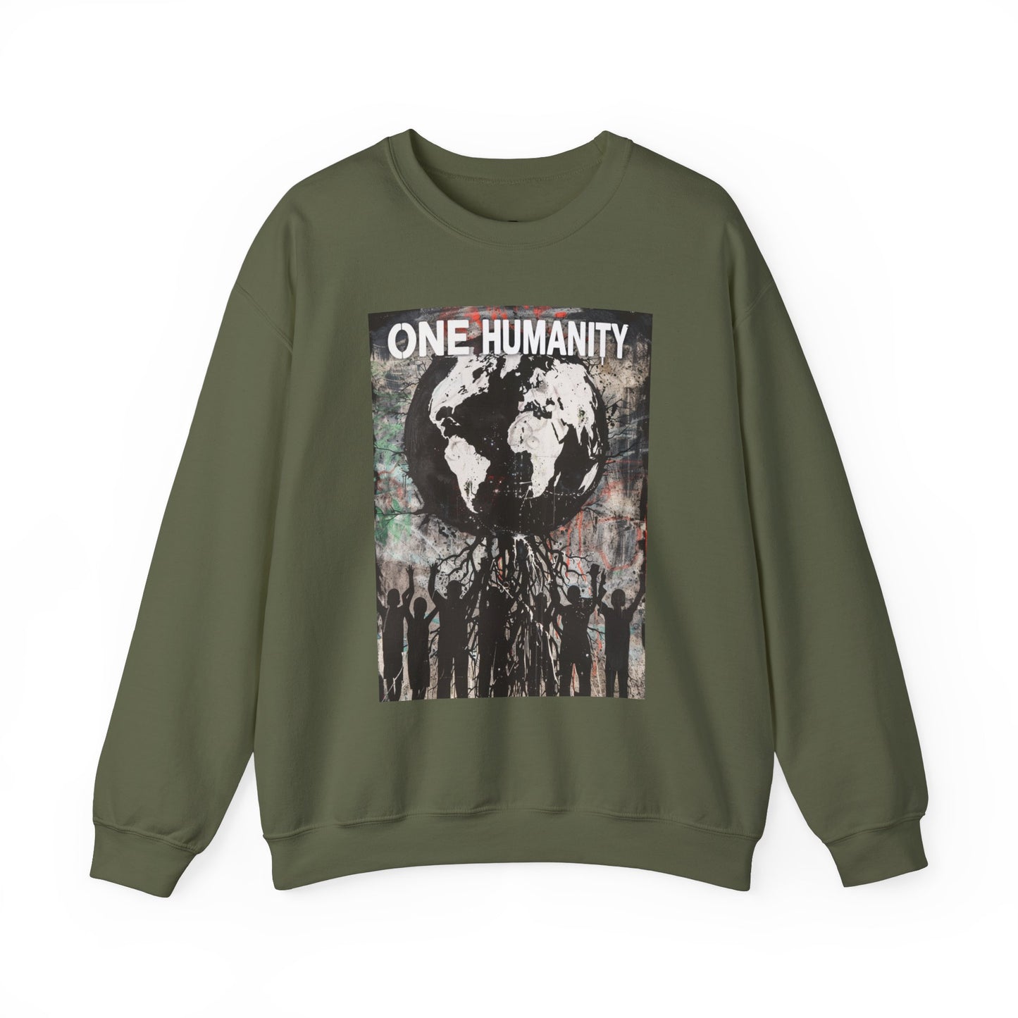 One Humanity Unisex Crewneck Sweatshirt - Comfortable & Stylish - Riff Raff Wear