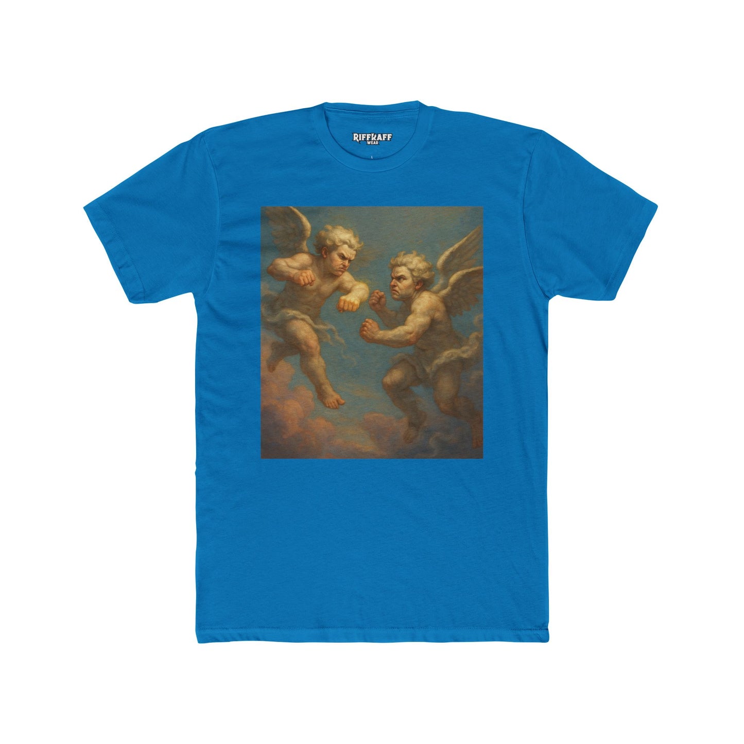 Heavenly Duel Unisex Cotton Crew Tee - Art Inspired Design - Riff Raff Wear