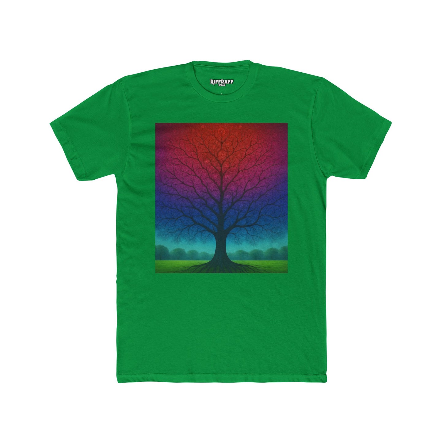 Colorful Tree Art Unisex Tee, Nature Lover Gift, Casual Wear, Bohemian Style - Riff Raff Wear