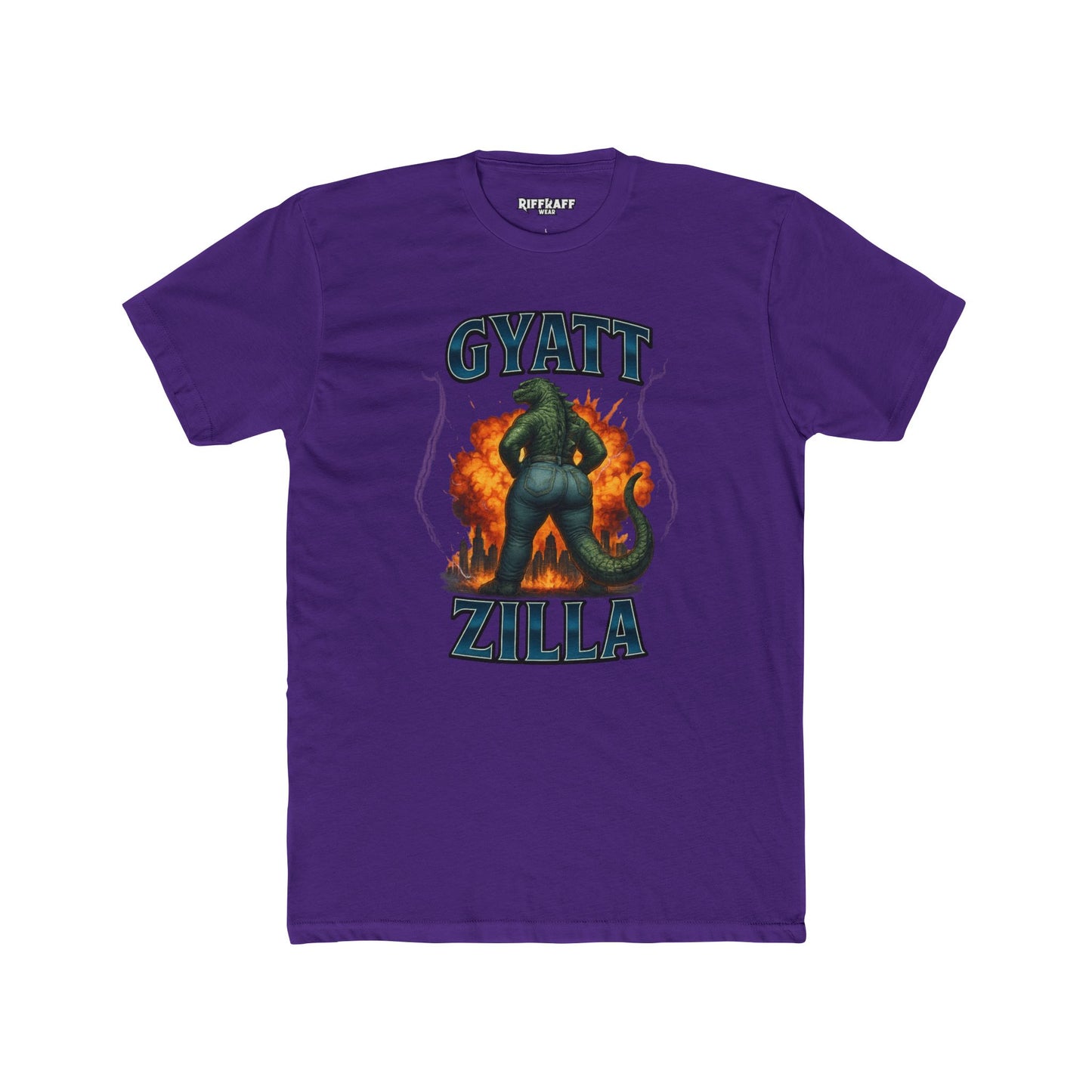 Unisex Cotton Crew Tee with Gyatt Zilla Design, Fun Graphic Tee, Casual Wear - Riff Raff Wear