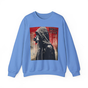 Unisex Heavy Blend™ Crewneck Sweatshirt - 'Broken System' Graphic Design - Riff Raff Wear