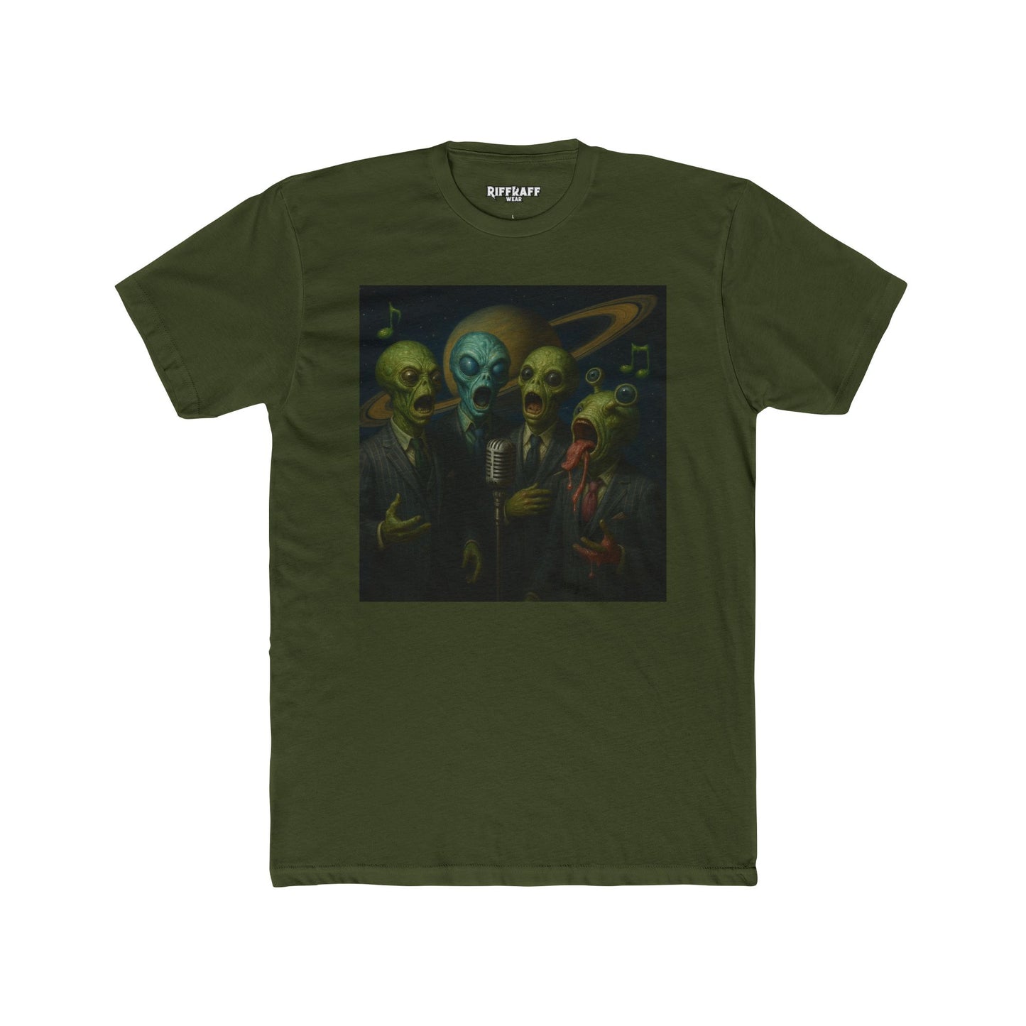 Alien Band Unisex Cotton Crew Tee - Unique Graphic T-Shirt for Music Lovers - Riff Raff Wear