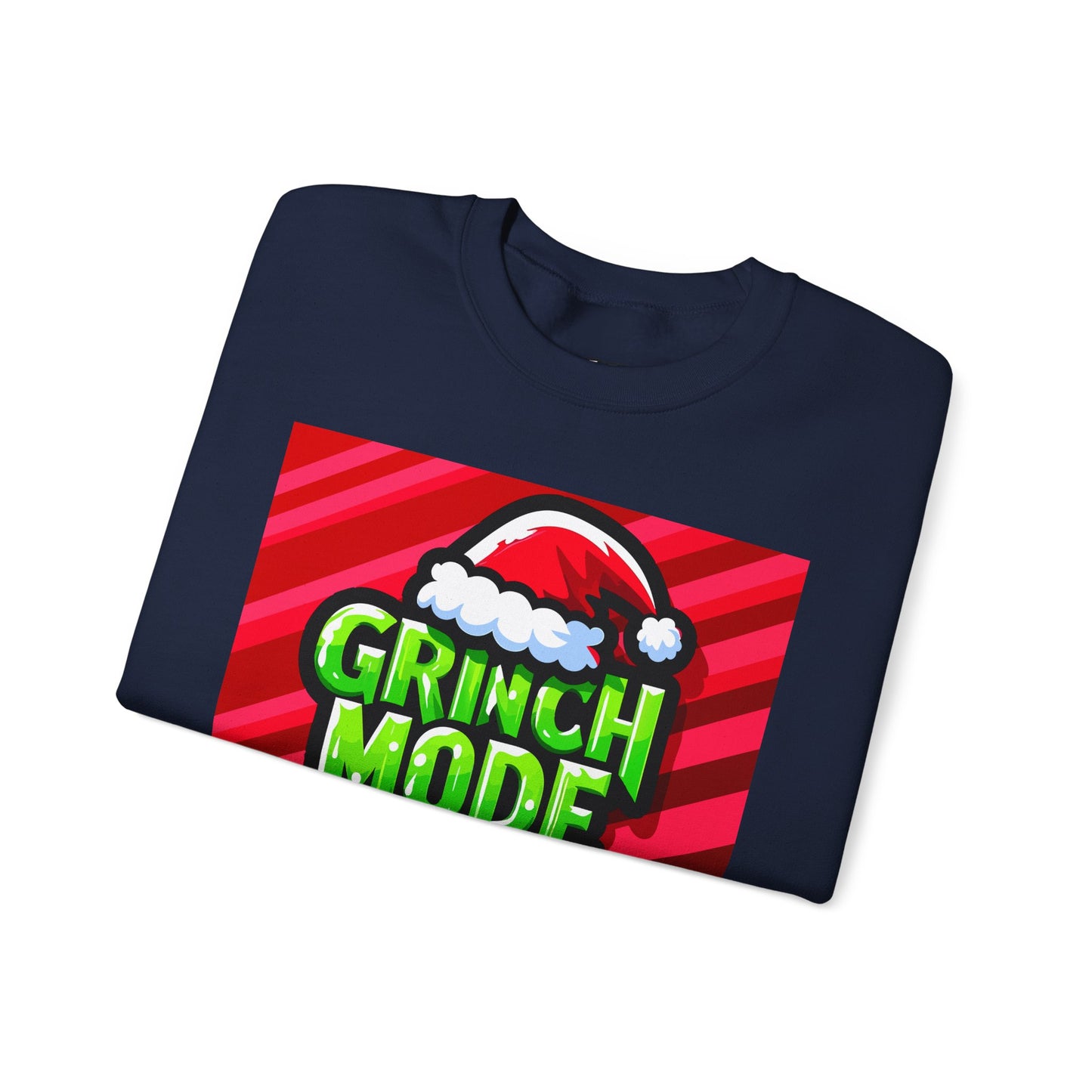 Grinch Mode Crewneck Sweatshirt, Christmas Attire, Holiday Sweatshirt, Festive Gift, Cozy Winter Wear, Funny Christmas Sweater - Riff Raff Wear