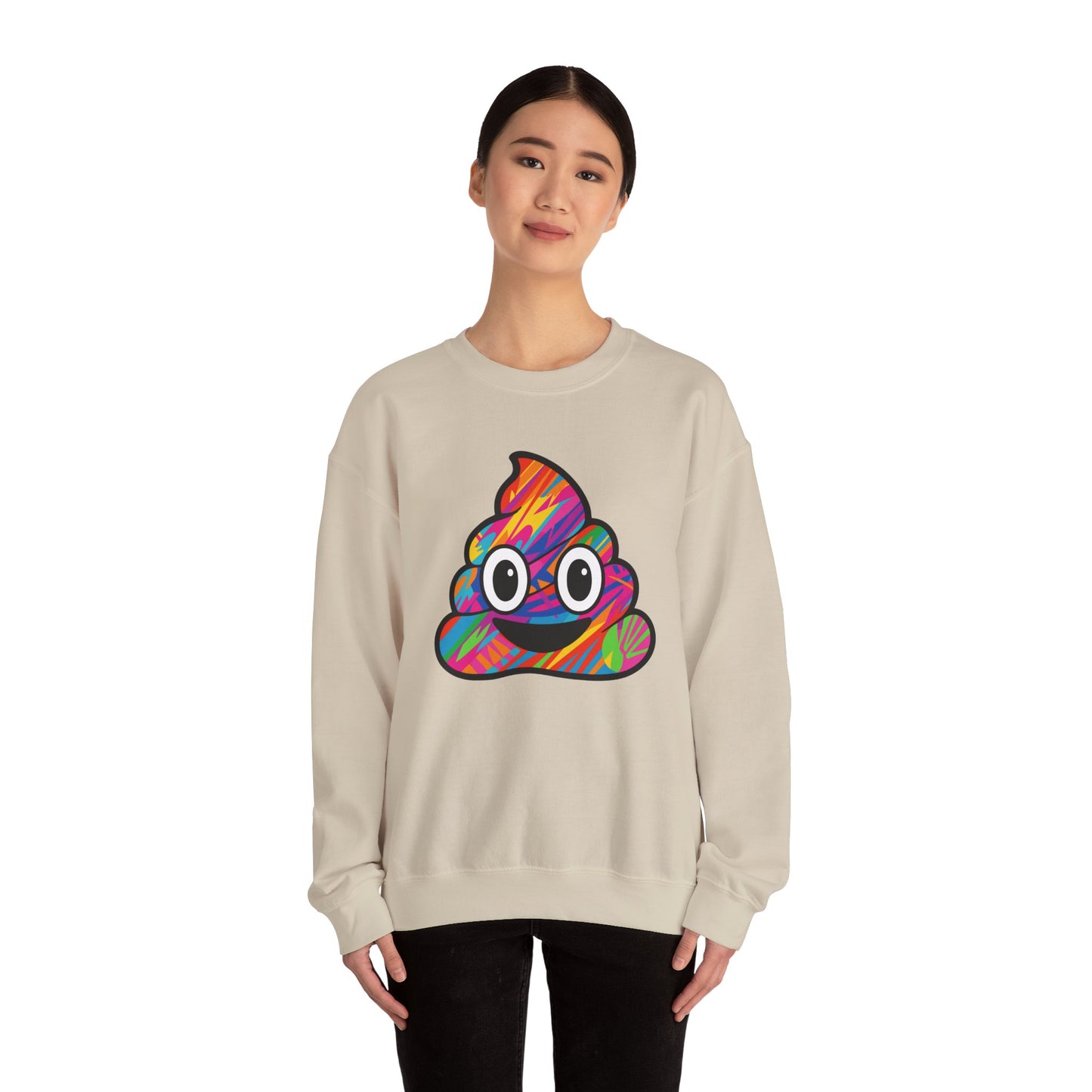 Colorful Emoji Crewneck Sweatshirt - Fun Unisex Design - Riff Raff Wear