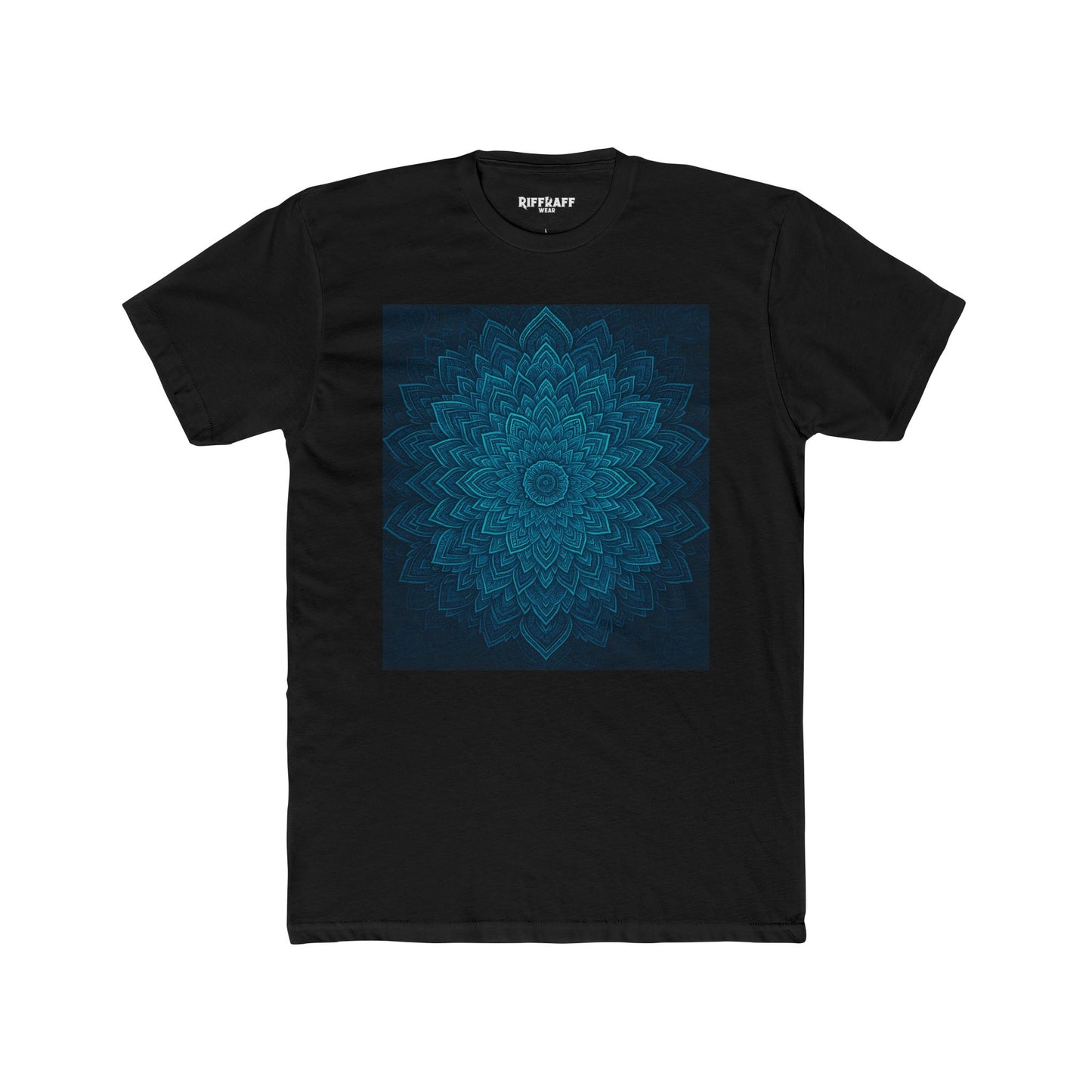 Meditative Floral Unisex Cotton Crew Tee - Relaxing Design for Mindfulness - Riff Raff Wear