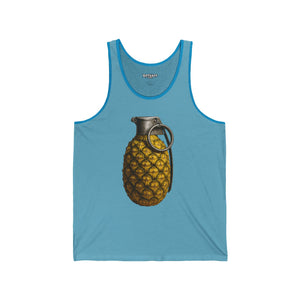 Pineapple Grenade Unisex Jersey Tank - Trendy Summer Top for Casual Wear - Riff Raff Wear