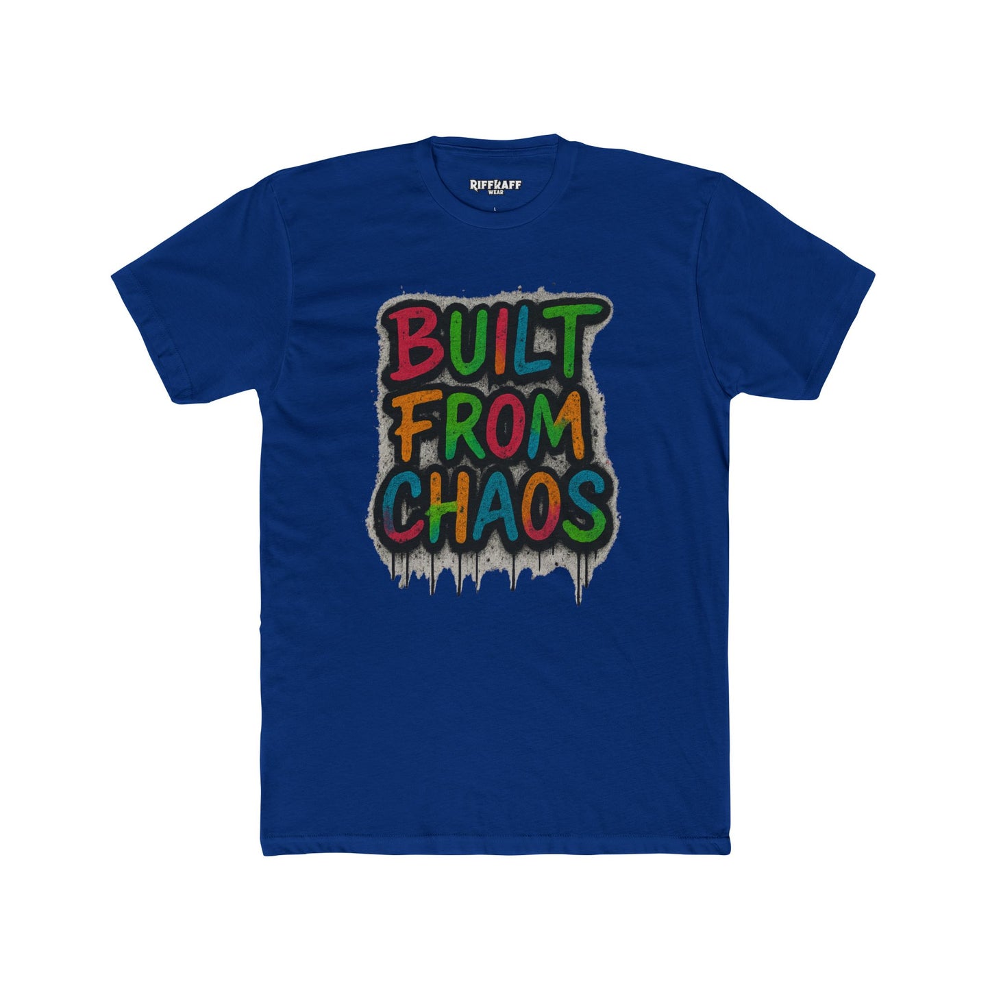 Unisex Cotton Crew Tee - Built From Chaos Graphic T-Shirt - Riff Raff Wear