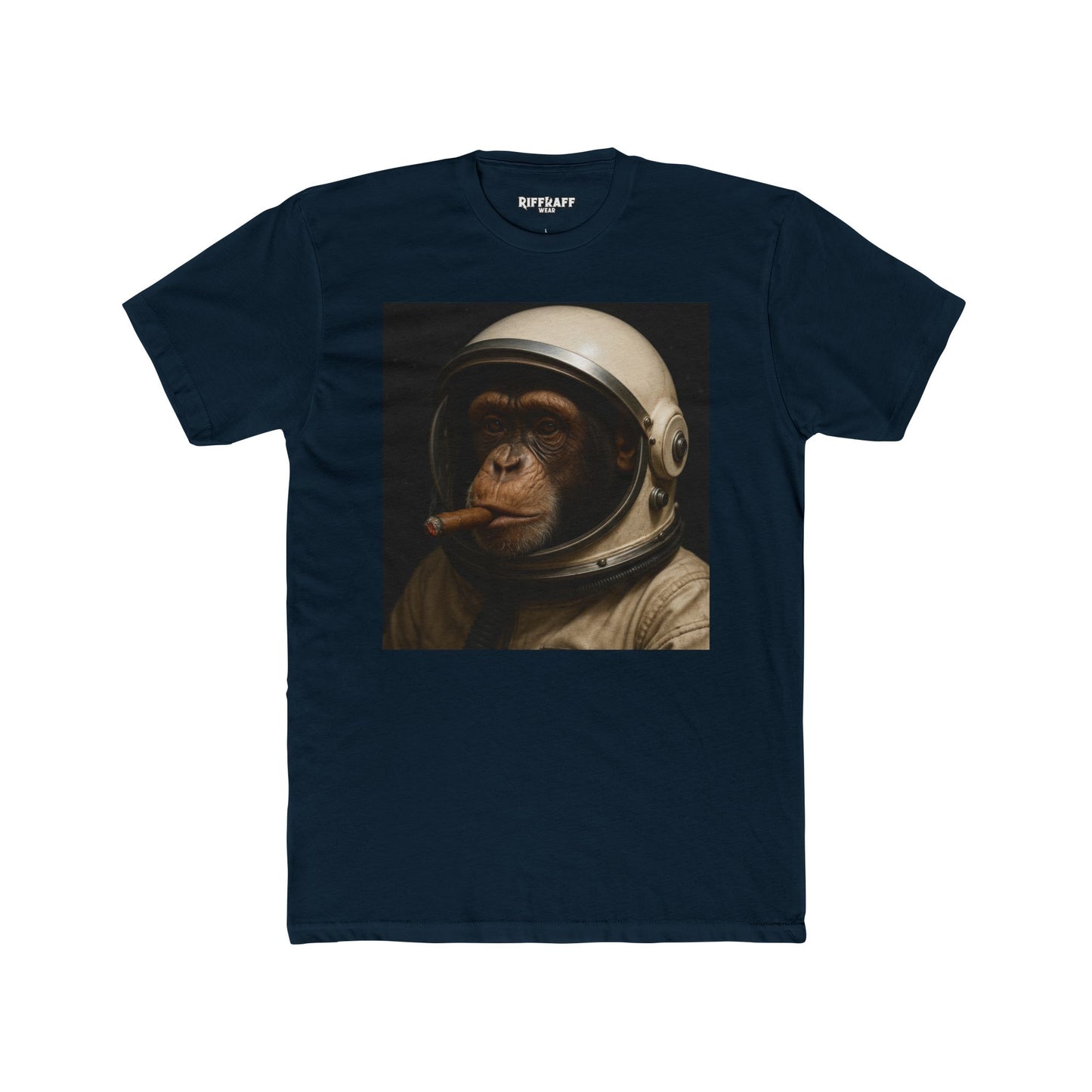 Astronaut Monkey Unisex Cotton Crew Tee - Fun Graphic T-Shirt for Animal Lovers - Riff Raff Wear