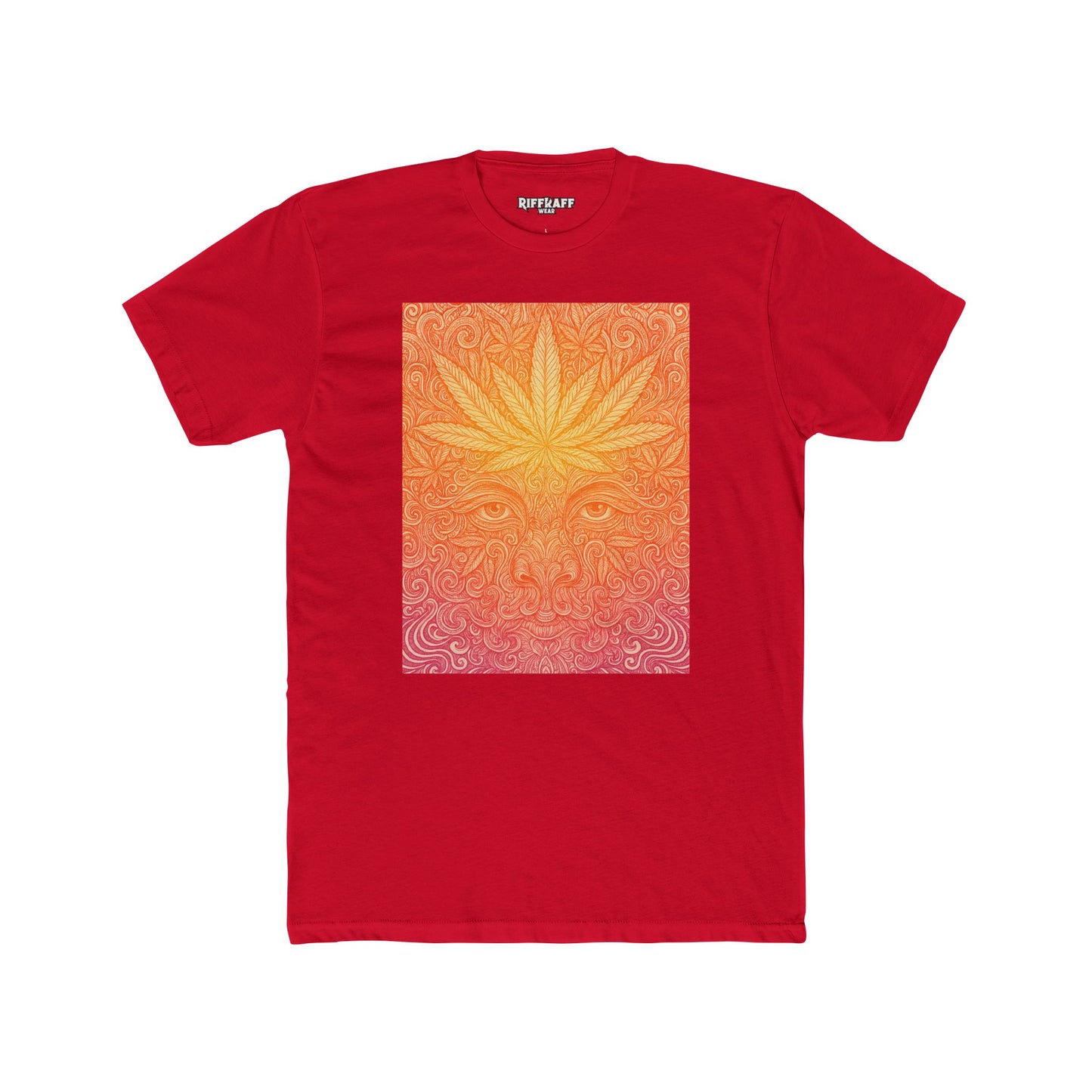 Bohemian Vibes Unisex Cotton Crew Tee - Psychedelic Sunset Design - Riff Raff Wear