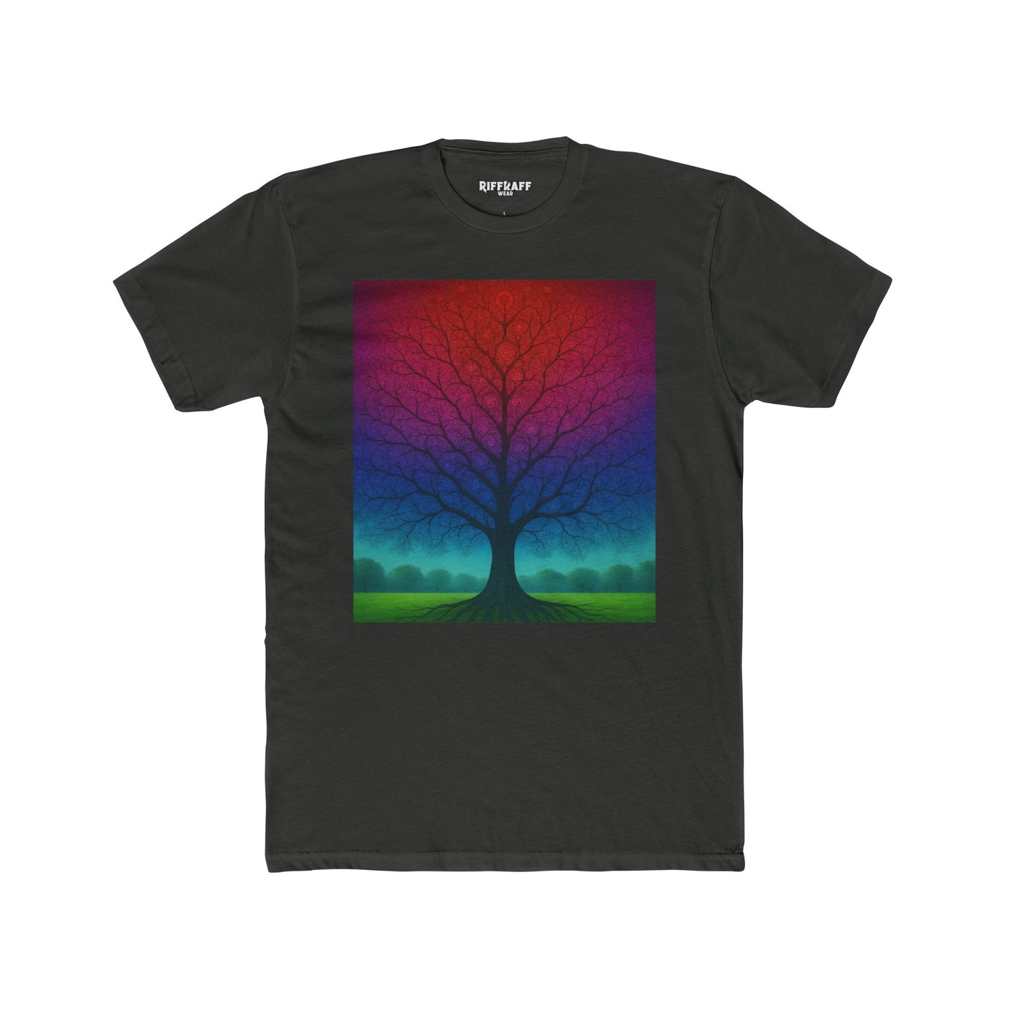 Colorful Tree Art Unisex Tee, Nature Lover Gift, Casual Wear, Bohemian Style - Riff Raff Wear
