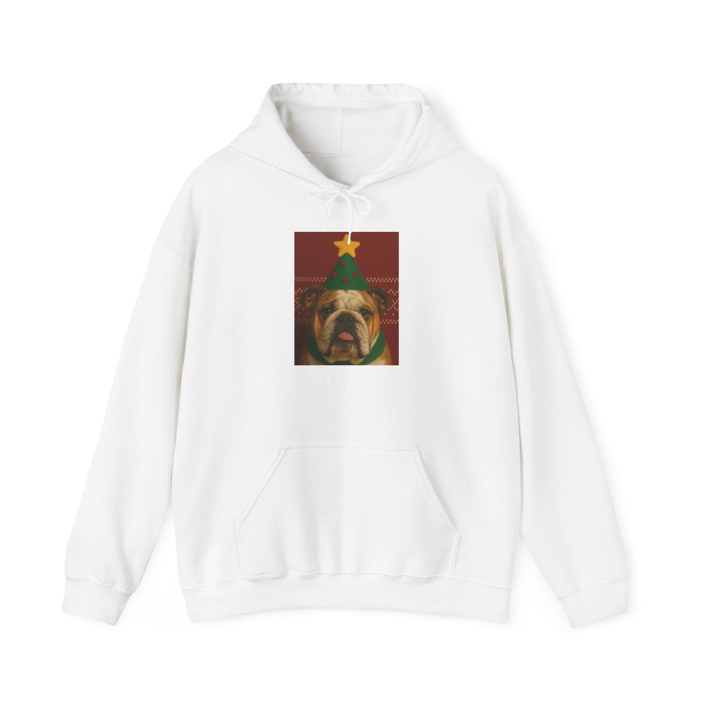 Christmas Bulldog Hoodie, Unisex Sweatshirt, Cozy Holiday Gift, Dog Lover Apparel, Festive Sweater For Winter Celebrations - Riff Raff Wear