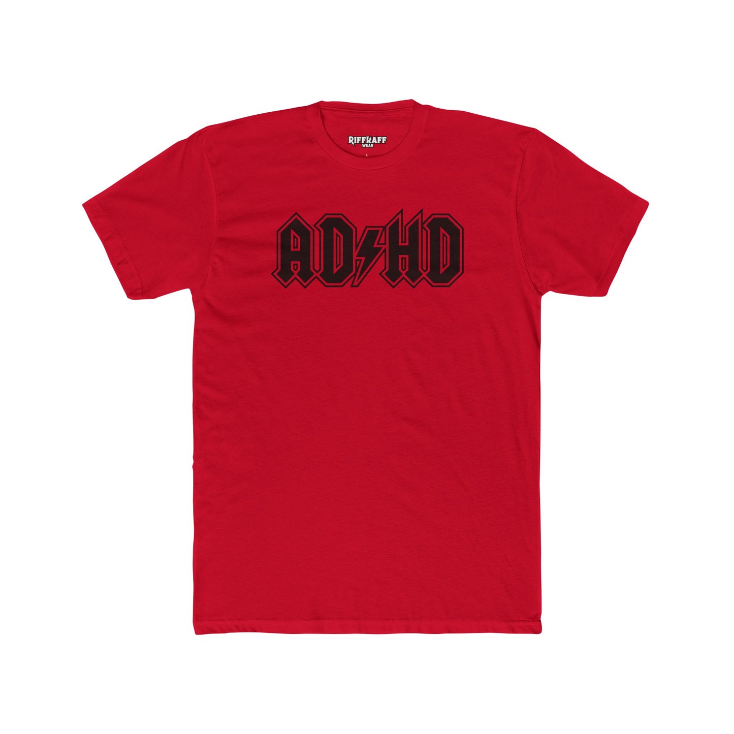 ADHD Unisex Cotton Crew Tee - Cool Graphic Tee for Casual Wear - Logo Pardoy Series - Riff Raff Wear