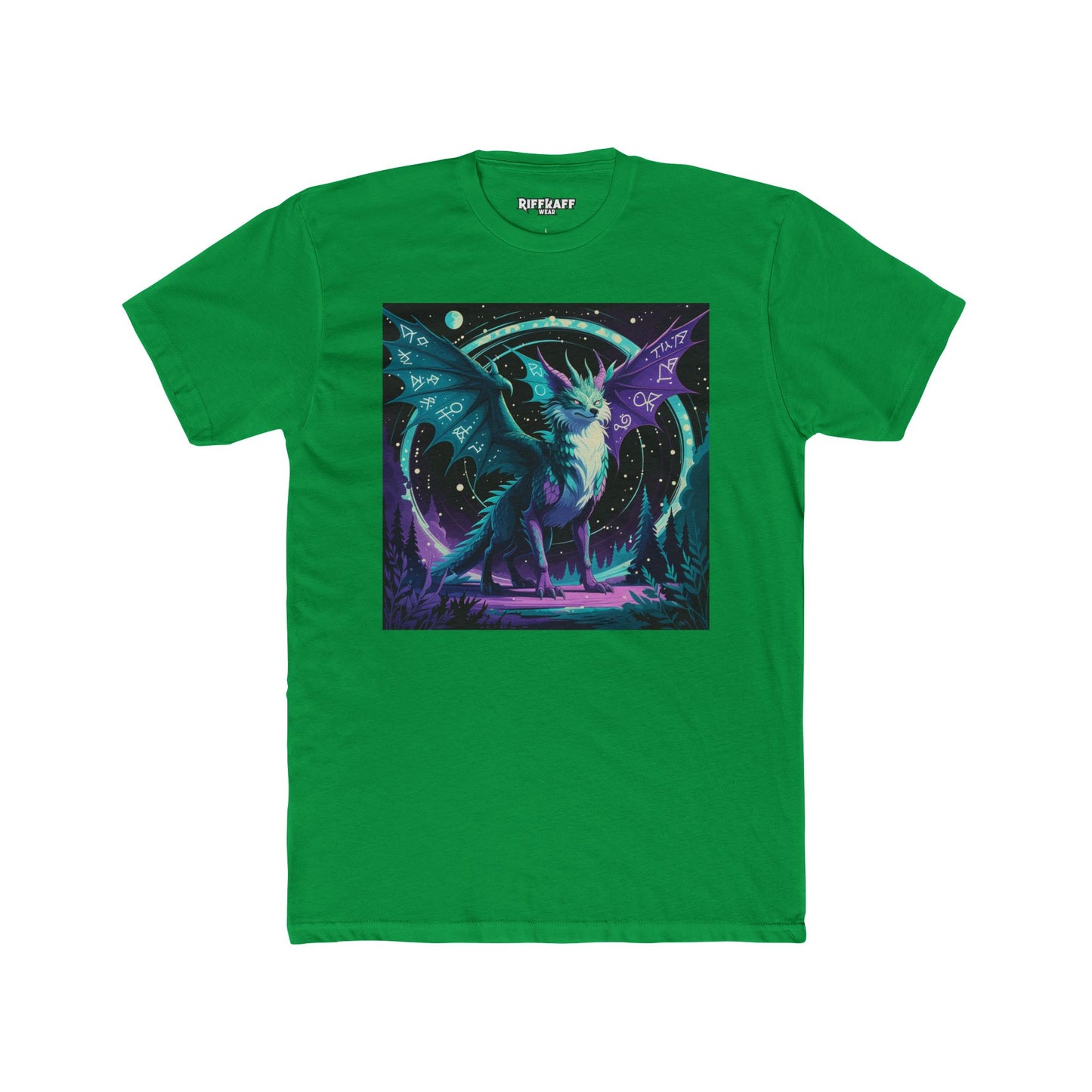 Mystical Dragon Unisex Cotton Crew Tee - Fantasy T-Shirt for Men & Women - Riff Raff Wear