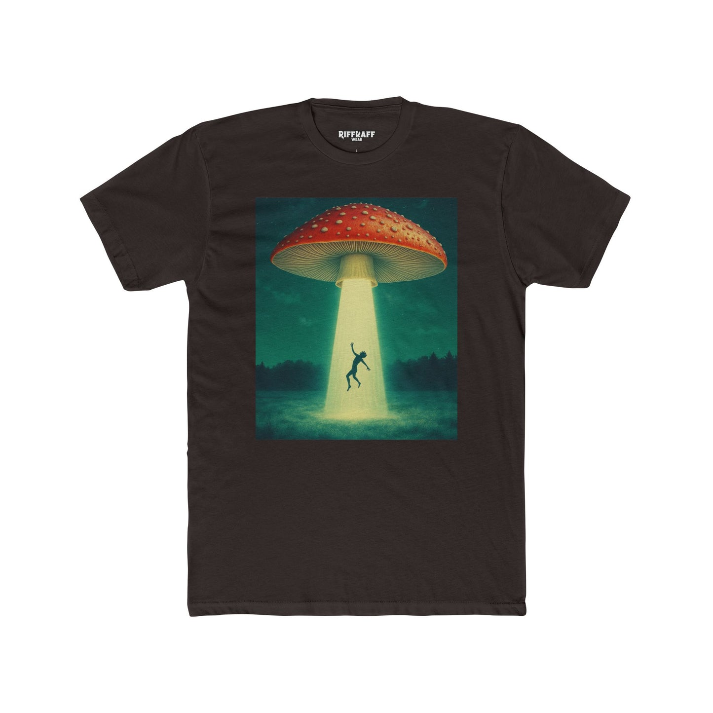 Mystical UFO Unisex Cotton Crew Tee, Alien Shirt - Riff Raff Wear