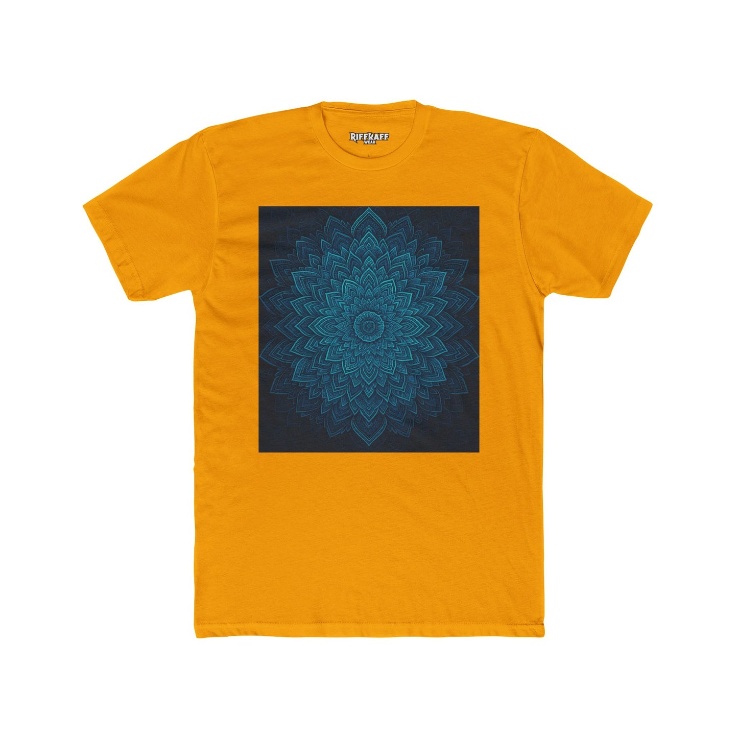 Meditative Floral Unisex Cotton Crew Tee - Relaxing Design for Mindfulness - Riff Raff Wear