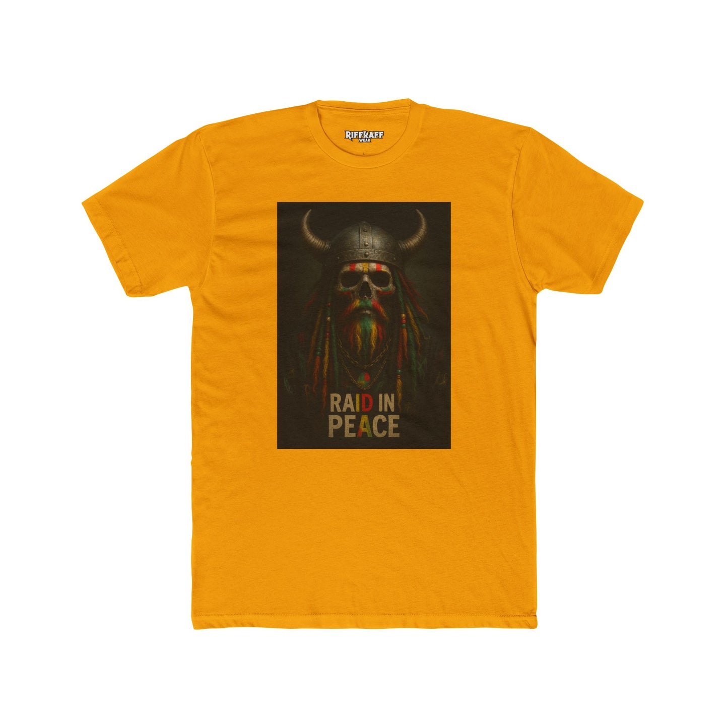 Raid in Peace Viking Unisex Cotton Crew Tee - Casual Graphic T-Shirt for Norse Mythology Fans - Riff Raff Wear