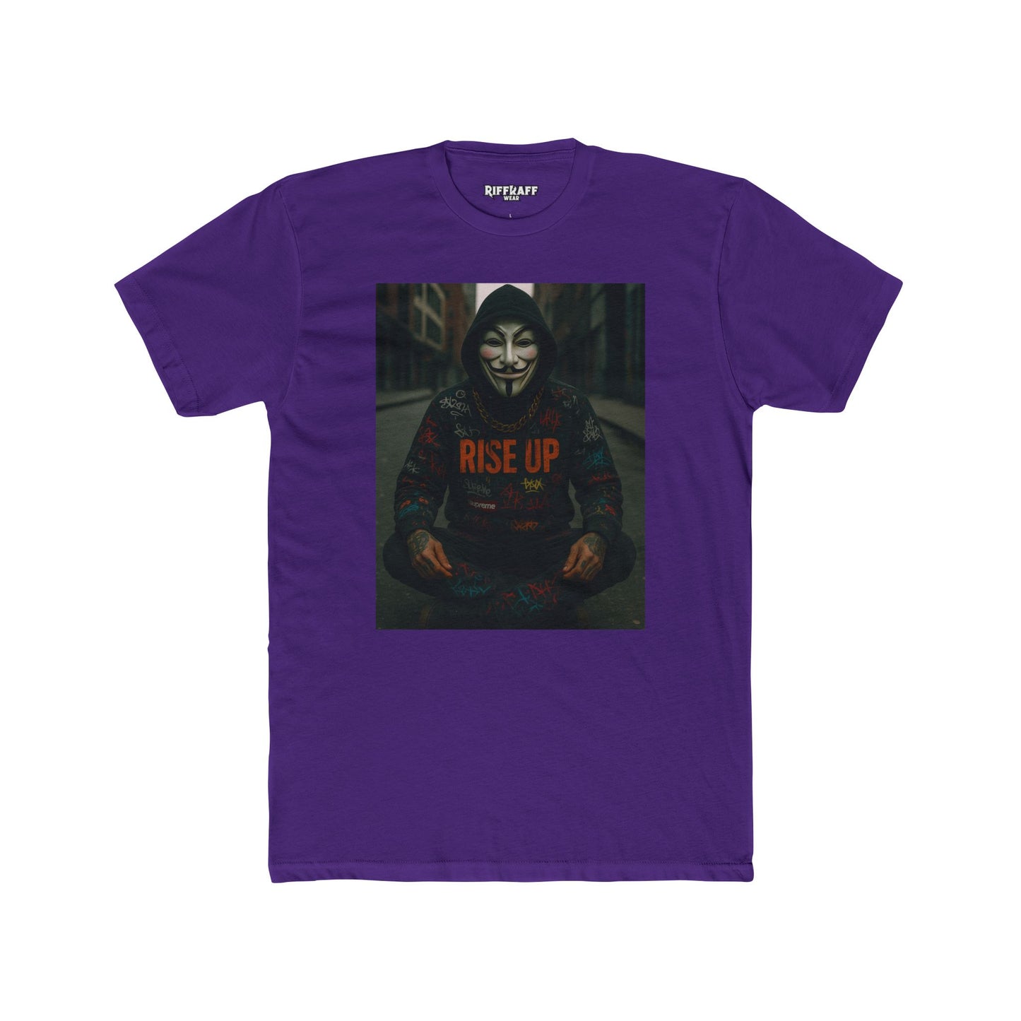Unisex Cotton Crew Tee - Rise Up Graphic Shirt for Activism and Self-Expression - Riff Raff Wear