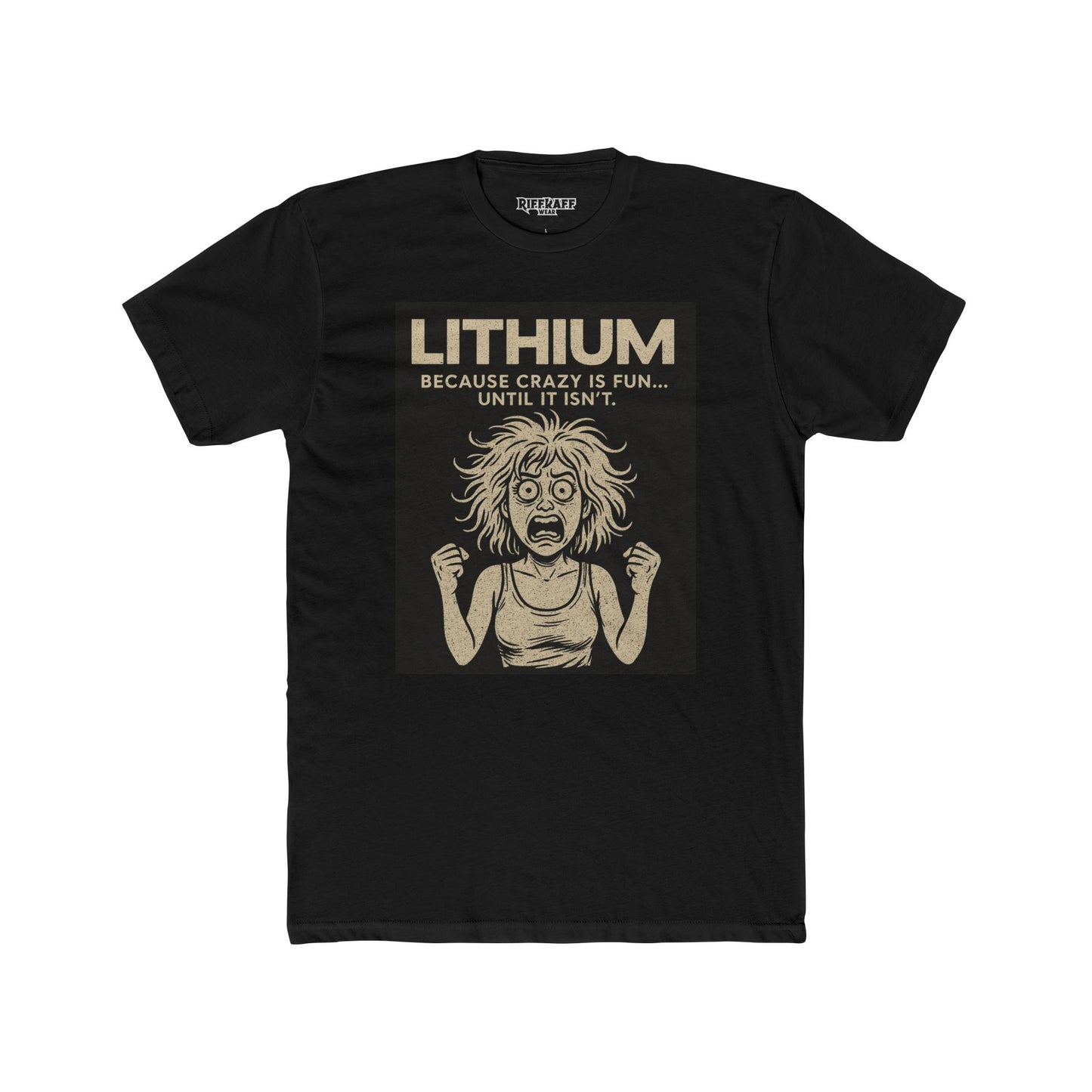 Lithium Unisex Cotton Crew Tee - Fun & Quirky Statement Shirt - OverRx - Riff Raff Wear