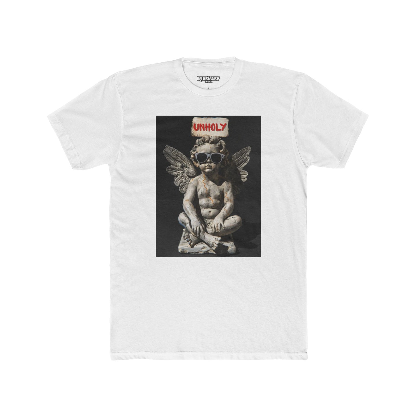 Unisex Cotton Crew Tee - Unholy Angel Graphic Tee for Bold Souls _Riff Raff Wear