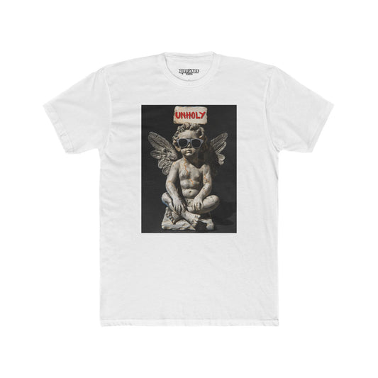 Unisex Cotton Crew Tee - Unholy Angel Graphic Tee for Bold Souls _Riff Raff Wear