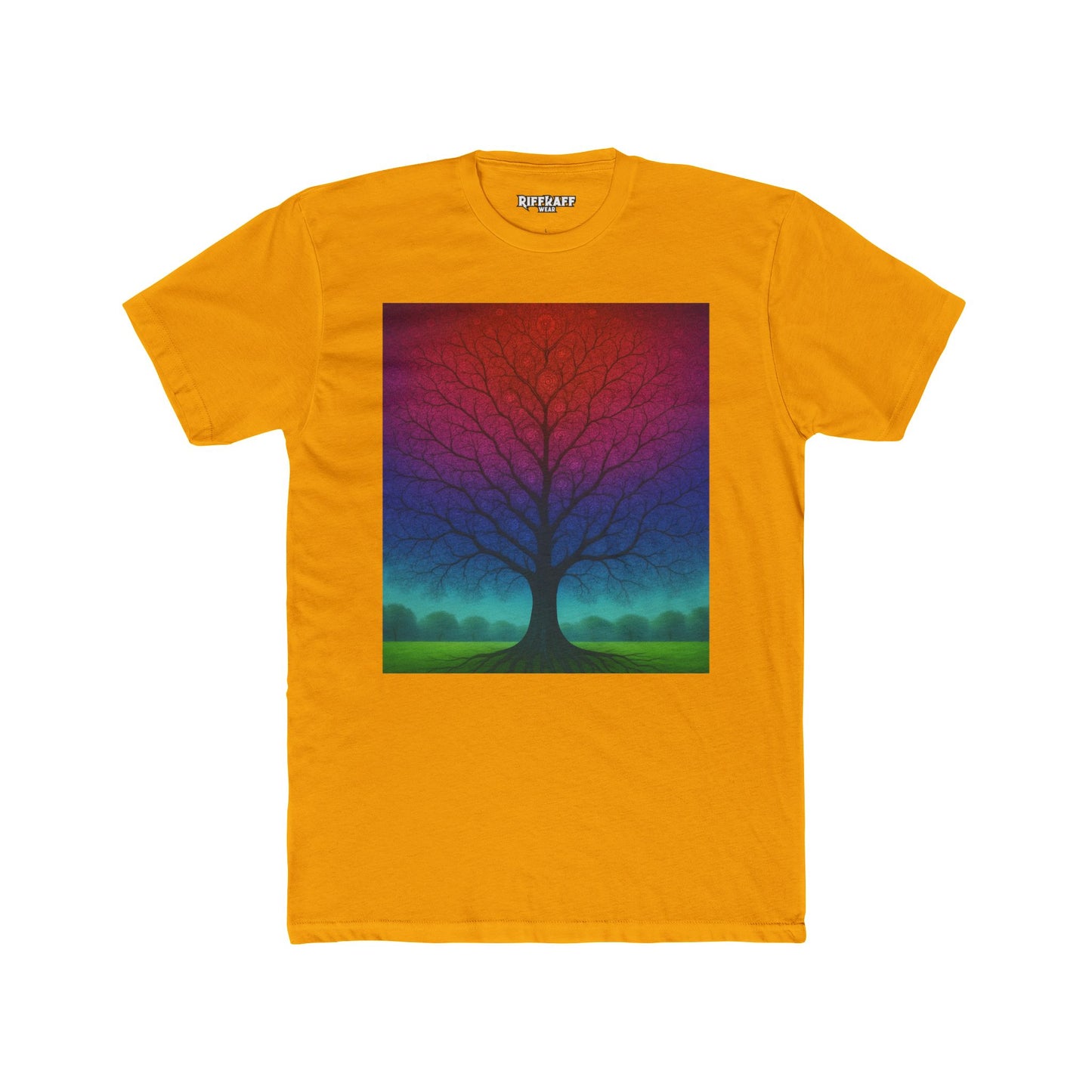 Colorful Tree Art Unisex Tee, Nature Lover Gift, Casual Wear, Bohemian Style - Riff Raff Wear