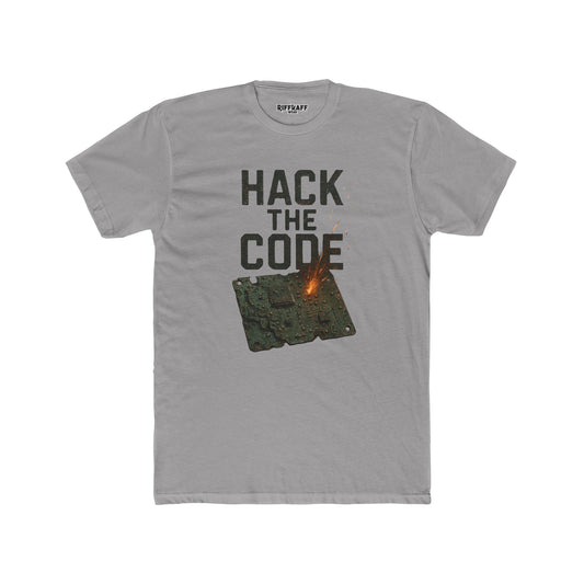 Hack the Code Unisex Cotton Crew Tee - Stylish Programmer Shirt - Riff Raff Wear