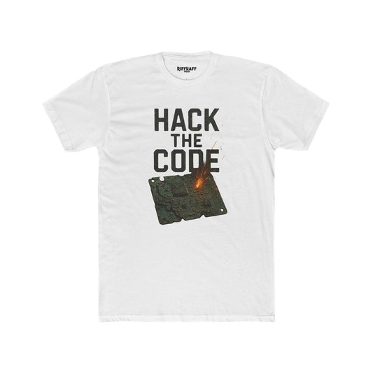 Hack the Code Unisex Cotton Crew Tee - Stylish Programmer Shirt - Riff Raff Wear