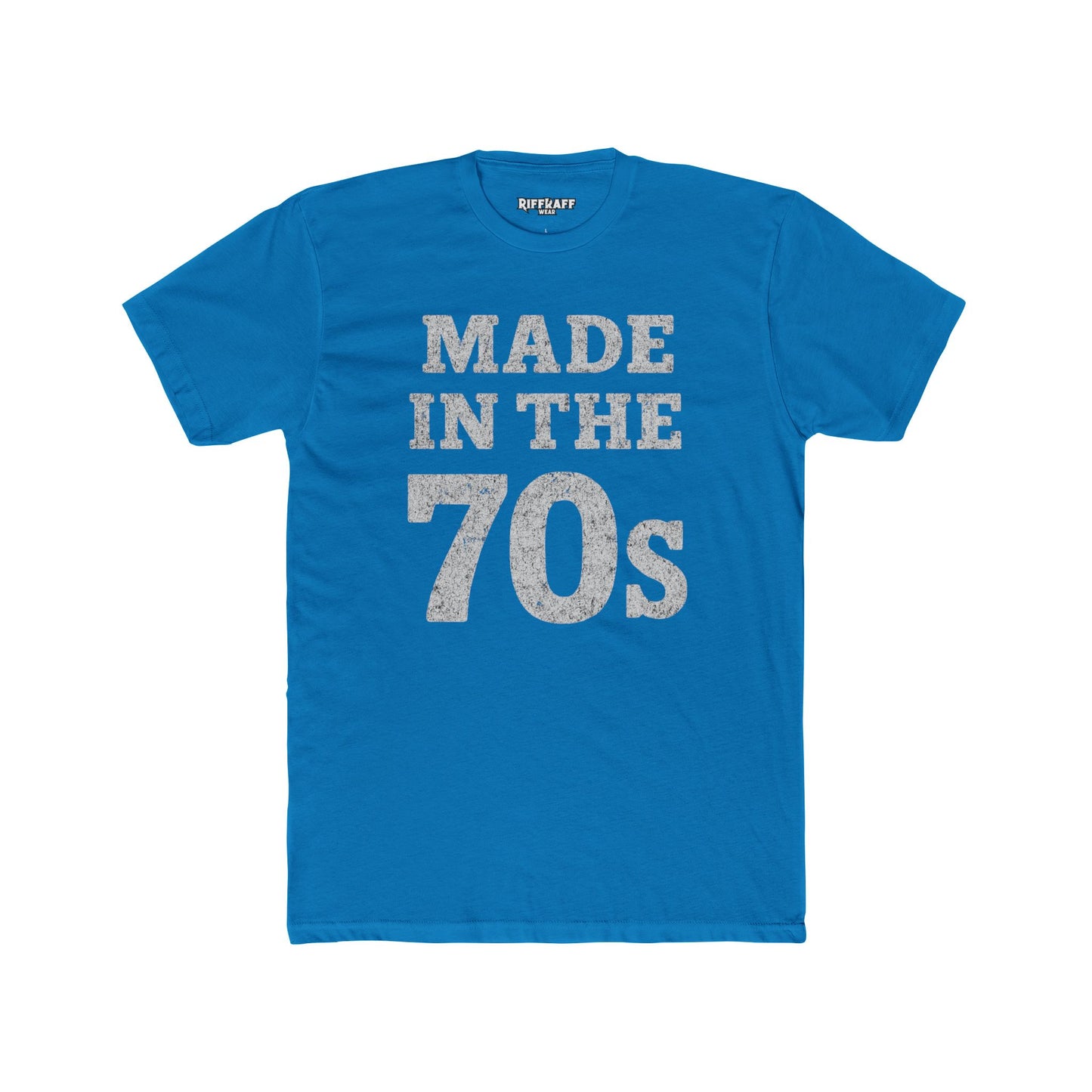 Vintage 70s Unisex Cotton Crew Tee - Retro Made in the 70s T-Shirt - Riff Raff Wear