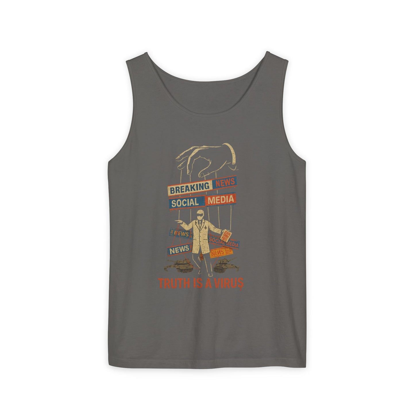 Graphic Unisex Tank Top - 'Truth is a Virus' - Riff Raff Wear