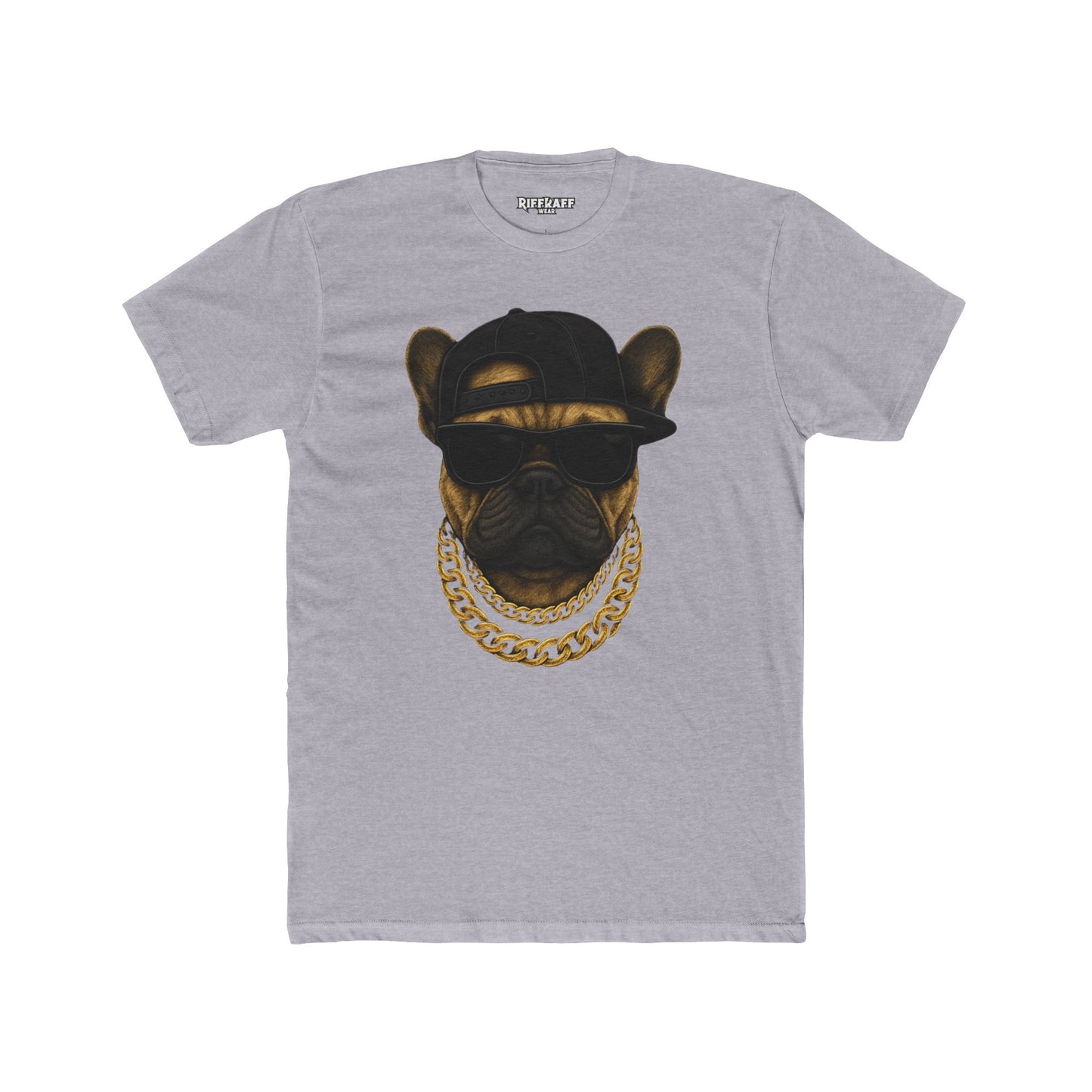 Cool Dog Crew Tee - Unisex Cotton Stylish Frenchie Design - Riff Raff Wear