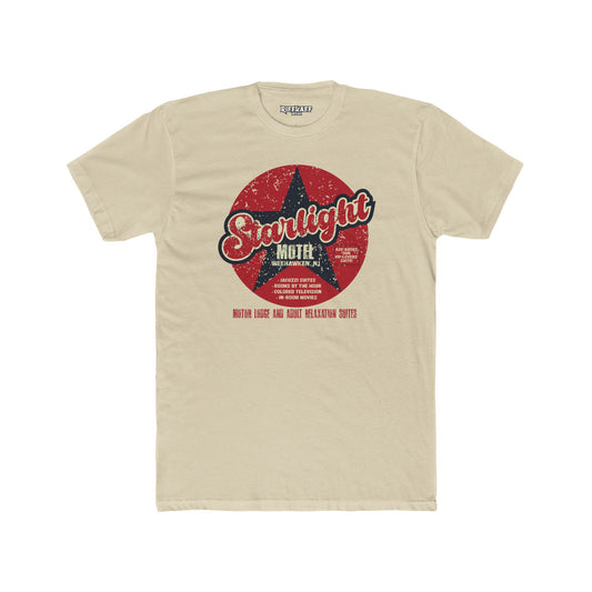Vintage Starlight Motor Unisex Cotton Crew Tee - Hourly, Nightly, and Regretfully - Riff Raff Underground