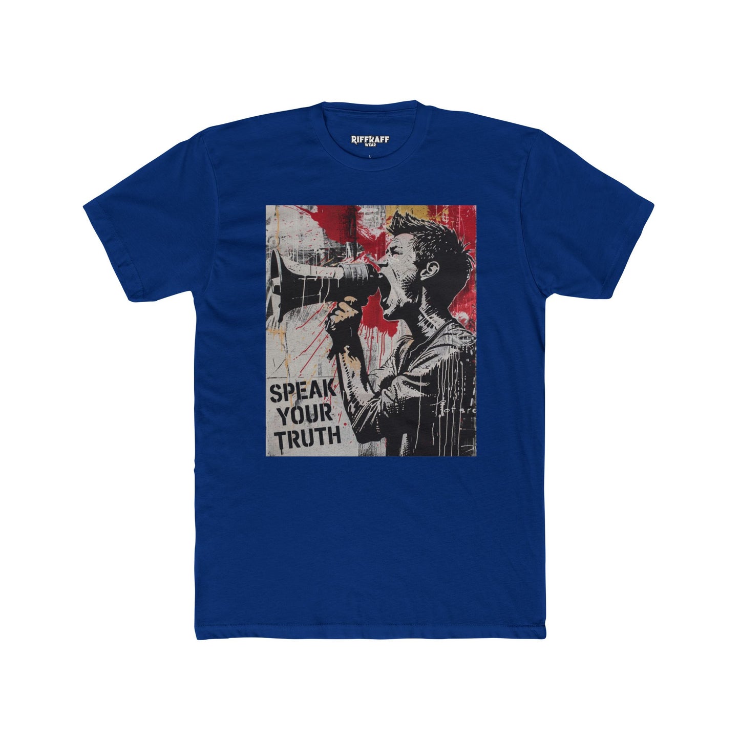 Unisex Cotton Crew Tee - "Speak Your Truth" Political Art - Riff Raff Wear