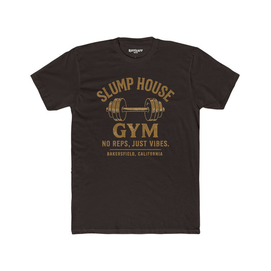 Unisex Cotton Crew Tee - Slump House Gym | No Reps, Just Vibes | Perfect for Fitness Enthusiasts - Riff Raff Underground