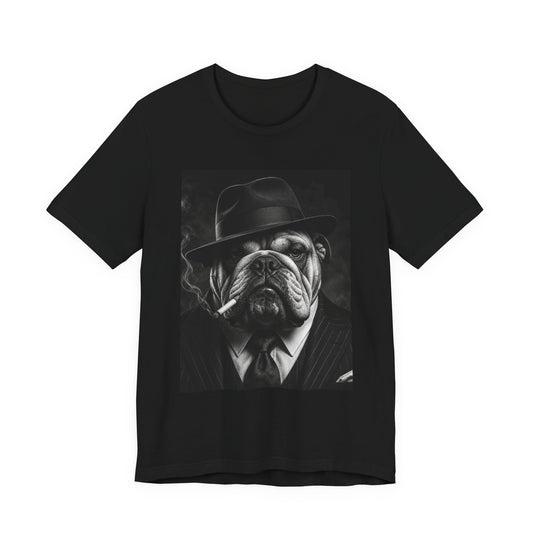 Bulldog Mobster T-Shirt Vintage Noir Dog Graphic Tee