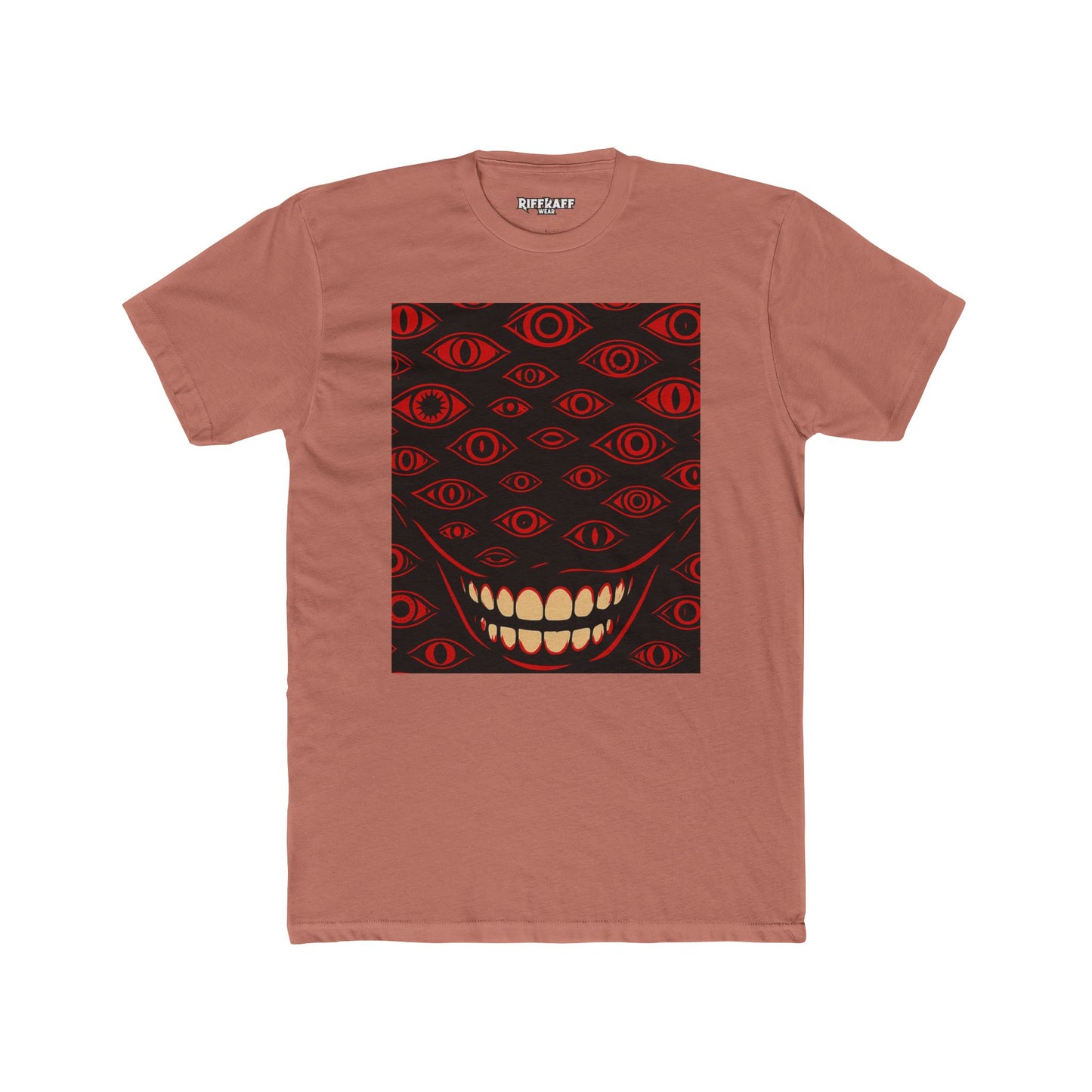 Menacing Smiley Unisex Cotton Crew Tee - Bold Graphic - Riff Raff Wear