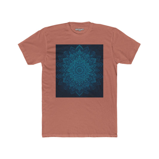 Meditative Floral Unisex Cotton Crew Tee - Relaxing Design for Mindfulness - Riff Raff Wear