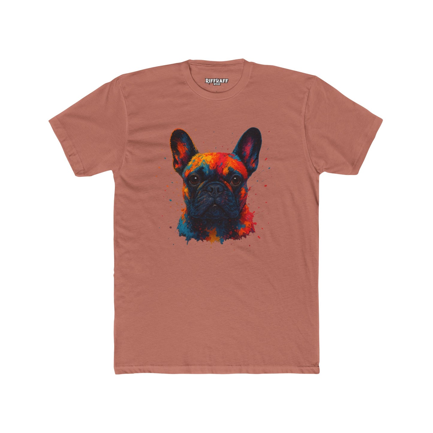 Colorful French Bulldog Unisex Cotton Crew Tee - Riff Raff Wear
