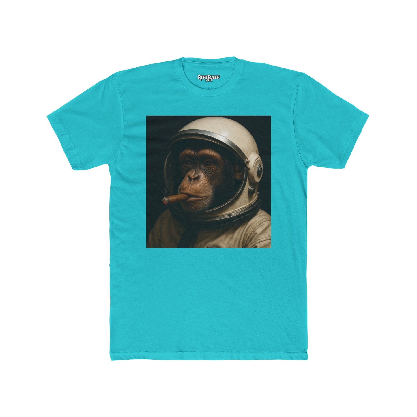Astronaut Monkey Unisex Cotton Crew Tee - Fun Graphic T-Shirt for Animal Lovers - Riff Raff Wear