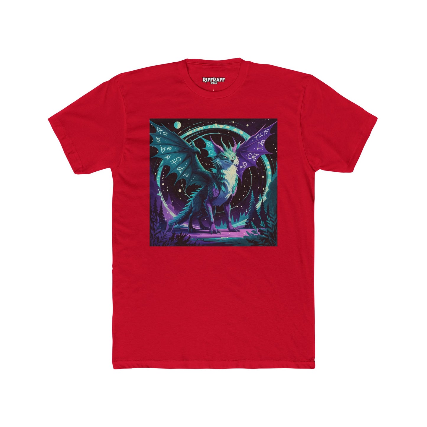 Mystical Dragon Unisex Cotton Crew Tee - Fantasy T-Shirt for Men & Women - Riff Raff Wear