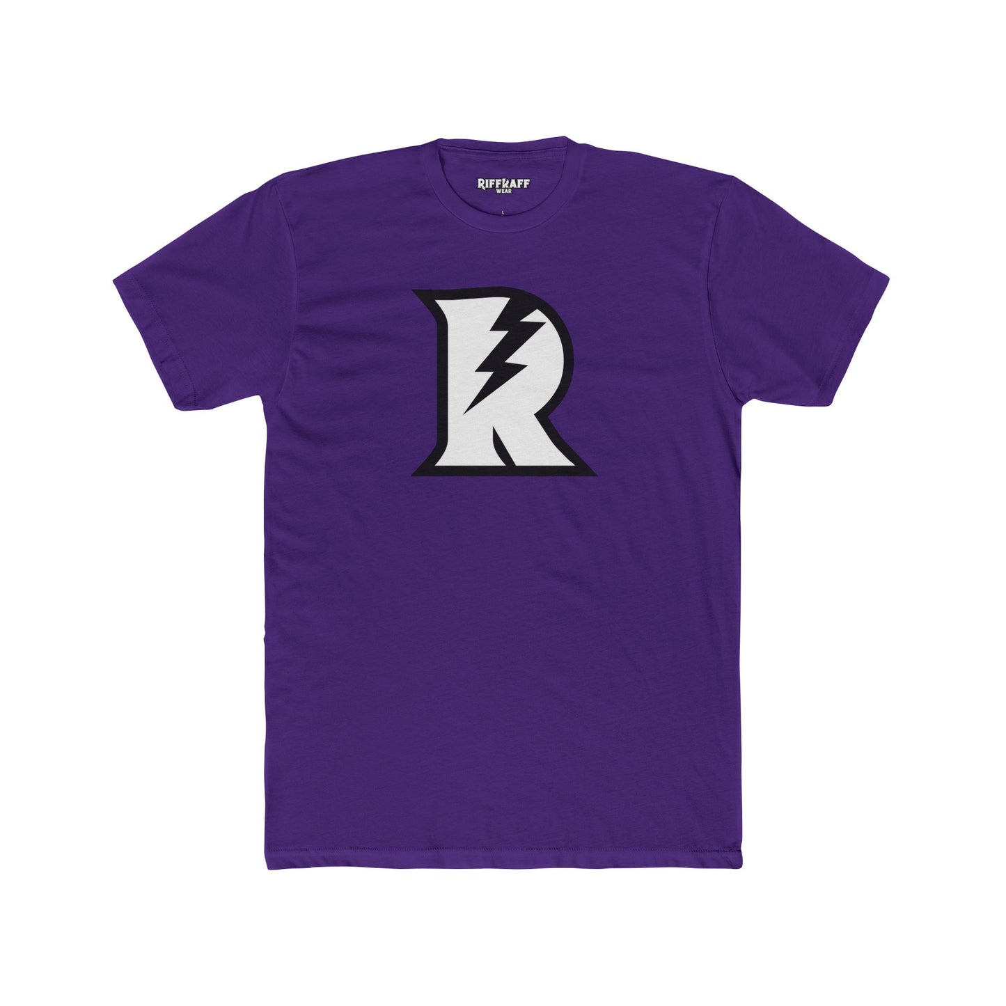 Unisex Cotton Crew Tee - Bold 'R' Lightning Logo - Casual Graphic T-Shirt - Riff Raff Wear