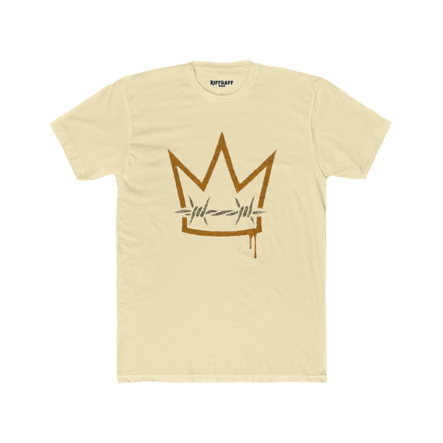 Crown Barbed Wire Unisex Cotton Crew Tee Casual Streetwear - Riff Raff Wear