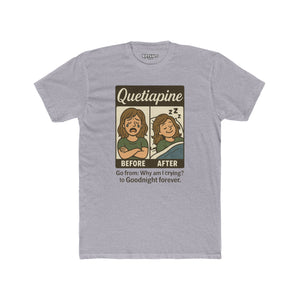Quetiapine Unisex Cotton Crew Tee – Mental Health Awareness Shirt - OverRX - Riff Raff Wear