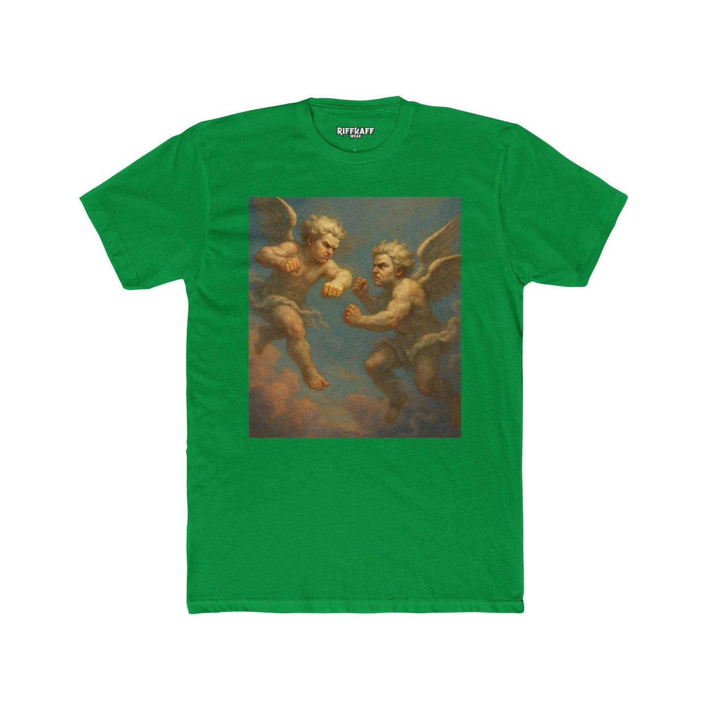 Heavenly Duel Unisex Cotton Crew Tee - Art Inspired Design - Riff Raff Wear