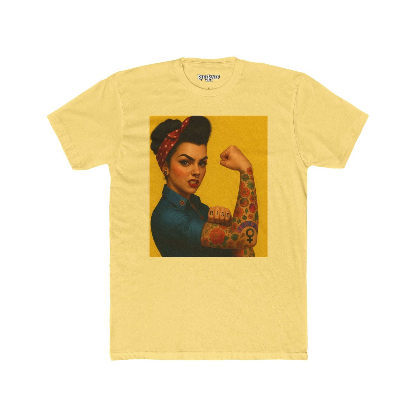 Empowered Woman Unisex Cotton Crew Tee - Vibrant Graphic Tee for Feminist Statement - Riff Raff Wear