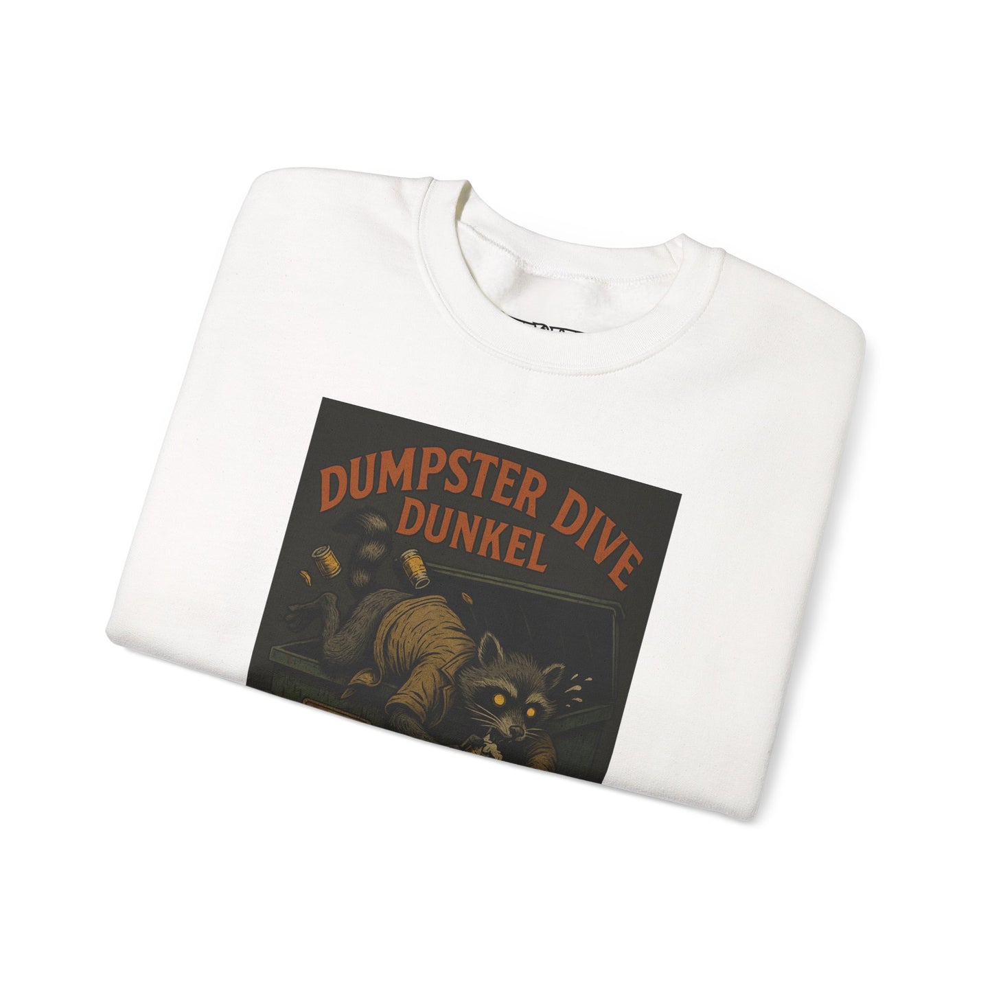 Dumpster Dive Funny Sweatshirt - Unisex Crewneck for Animal Lovers - Riff Raff Wear Underground