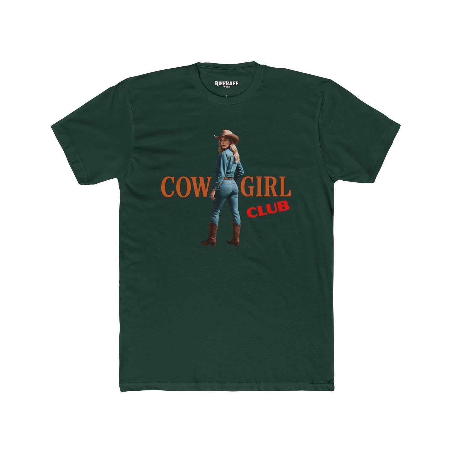 Vintage Cowgirl Graphic Unisex Cotton Crew Tee - Riff Raff Wear