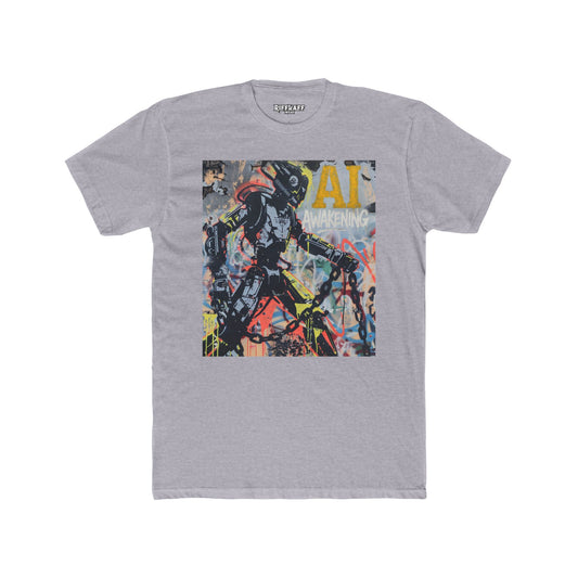 AI Awakening Graphic Unisex Cotton Crew Tee - Riff Raff Wear