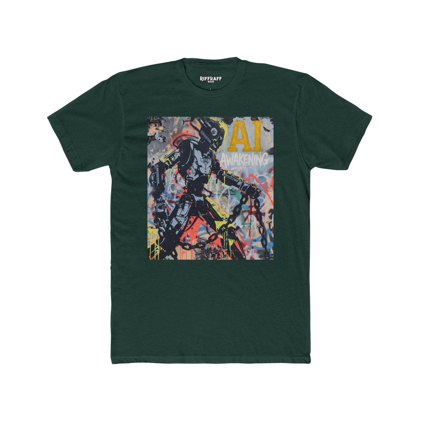 AI Awakening Graphic Unisex Cotton Crew Tee - Riff Raff Wear
