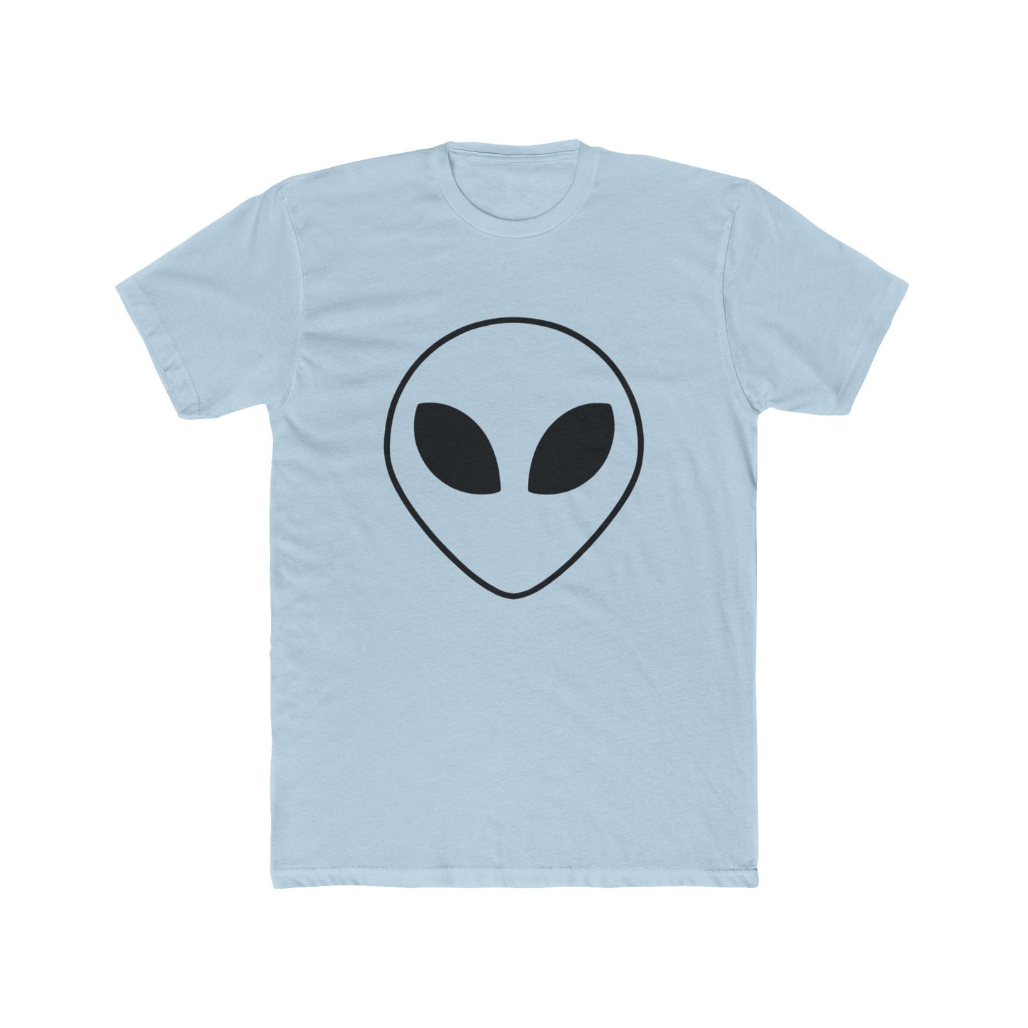 Alien Face Unisex Cotton Crew Tee - UFO Enthusiasts - Riff Raff Wear
